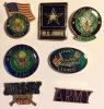 7 Different US Army Hat Lapel Pins