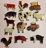 13 Different Farm Animal / Tractor Pins