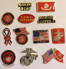 Lof of 12 Different Marine Corps Pins